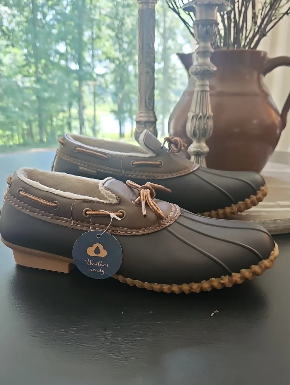 JBU By Jambu Weather Ready Brown Duck-Style Slip-On Shoes. Size 9.5M